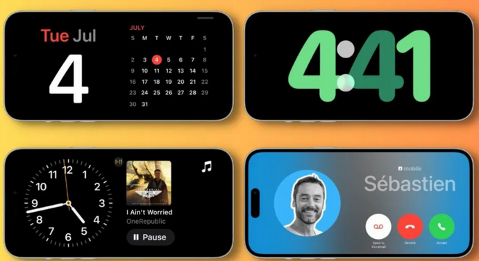 黄竹镇苹果手机维修分享iOS17横屏充电待机显示有什么好处 