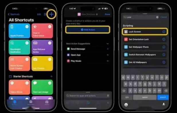 黄竹镇苹果14锁屏维修店分享iPhone14升级iOS16.4后如何创建锁屏快捷方式 